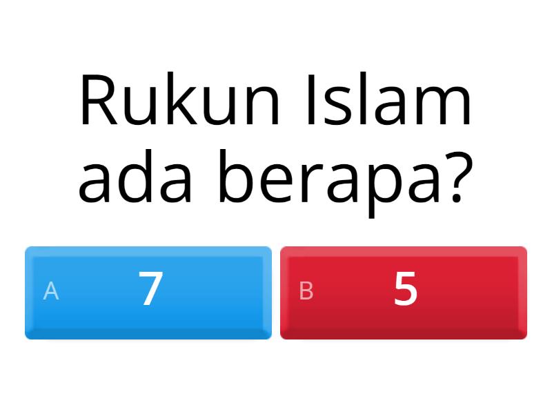MENGENAL RUKUN ISLAM - Quiz