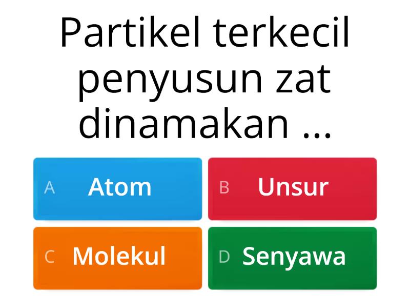 Partikel Penyusun Benda Dan Makhluk Hidup - Kuis