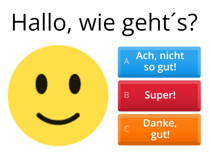 Wie geht es dir/Ihnen? Quiz