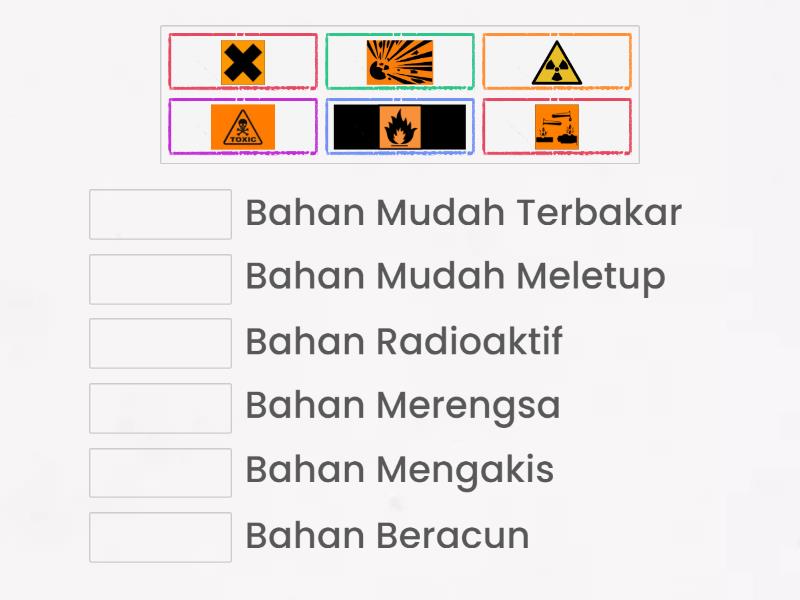 Simbol Bahan Berbahaya dalam Makmal - Match up