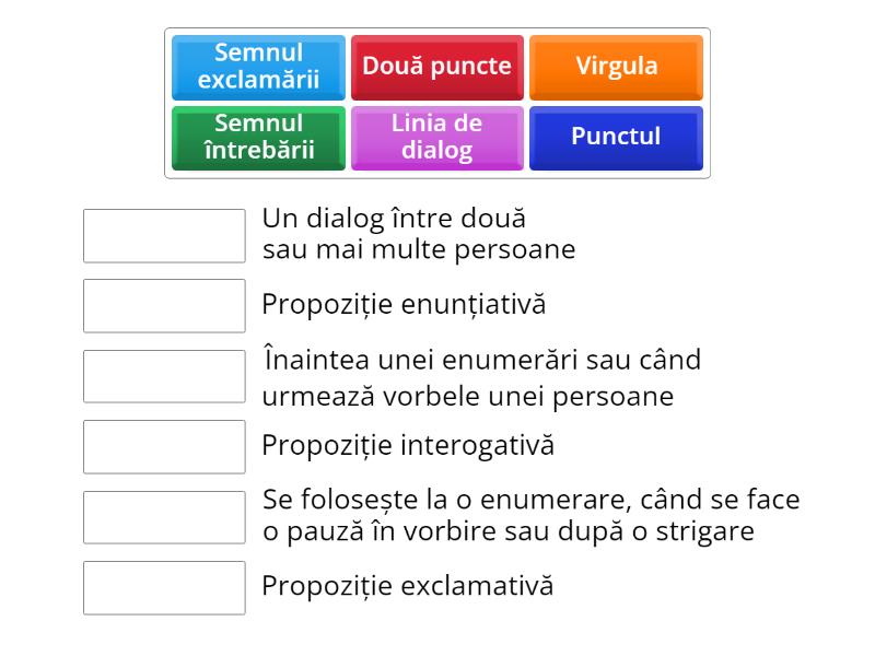 Semne de punctuație - Match up