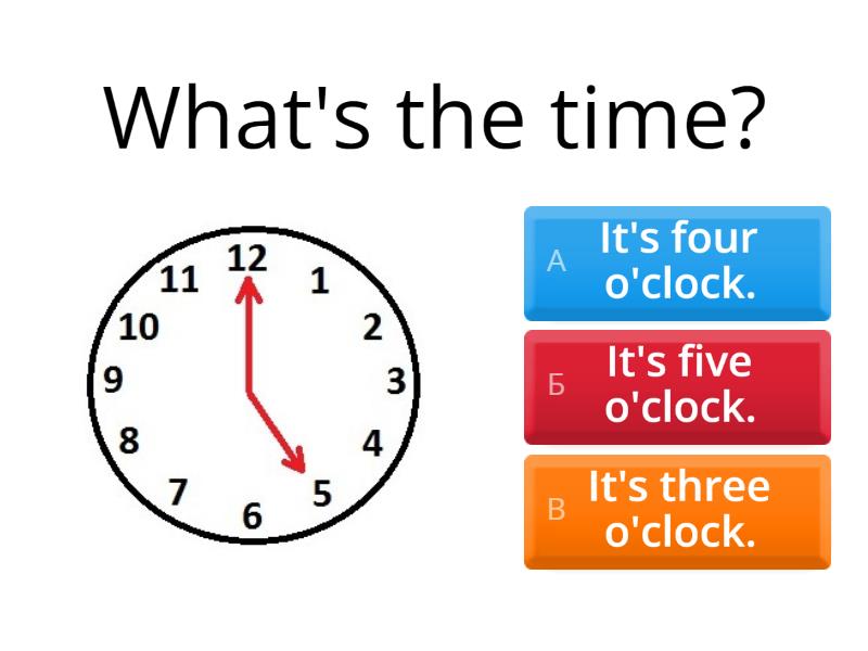 Time - O'clock - Quiz