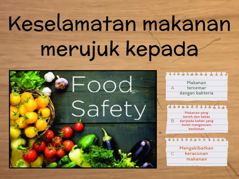 Keselamatan Makanan Dan Kualiti Makanan Quiz