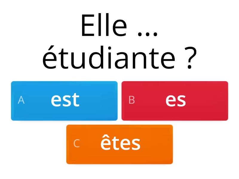 Verbe "être" - Quiz