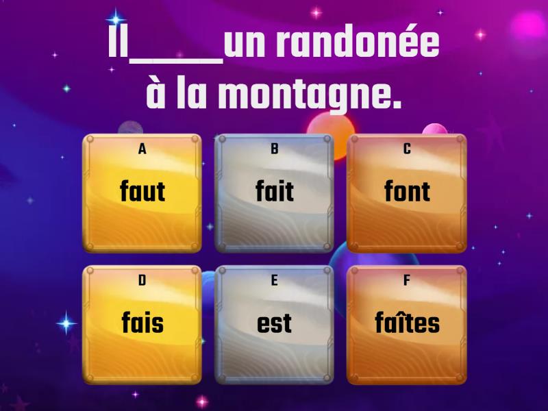 Il Faut Et Le Verbe Faire - Quiz