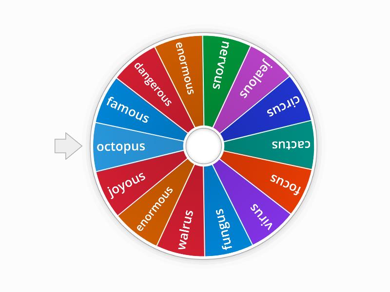 Random Wheel for Charades - ous and us - Spin the wheel