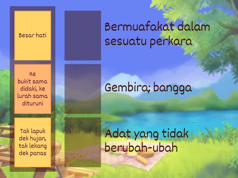 M S Maksud Peribahasa Match Up