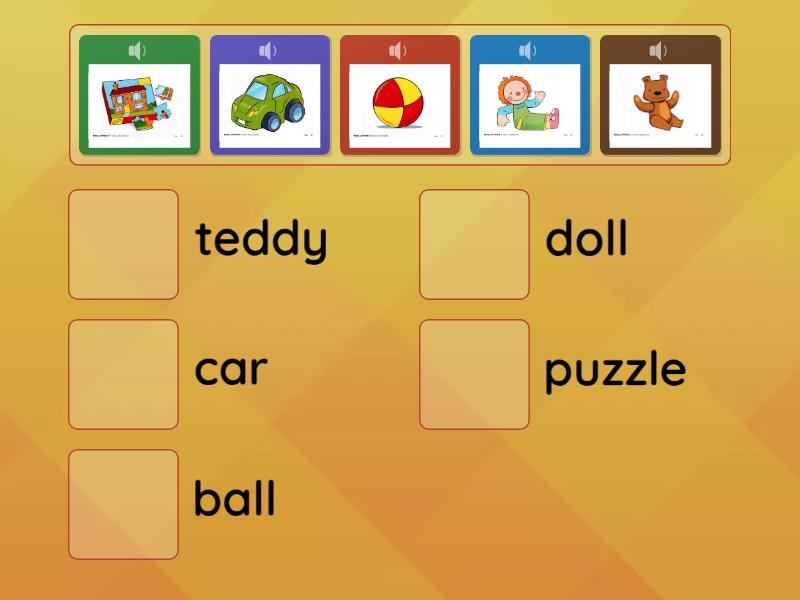 Family and Friends 1. Unit 2, Toys - Match up