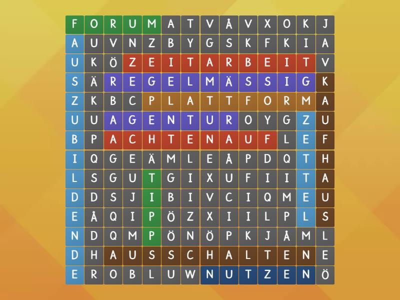 Schritte Plus Neu 3, Lektion 4B - Wordsearch