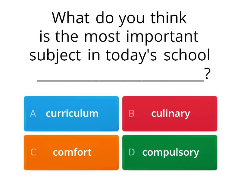 Perfecting the New Module E - What's Cooking at School? - Kvíz