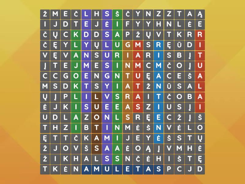 5 Kl. Pirmieji Lietuvos Gyventojai - Wordsearch