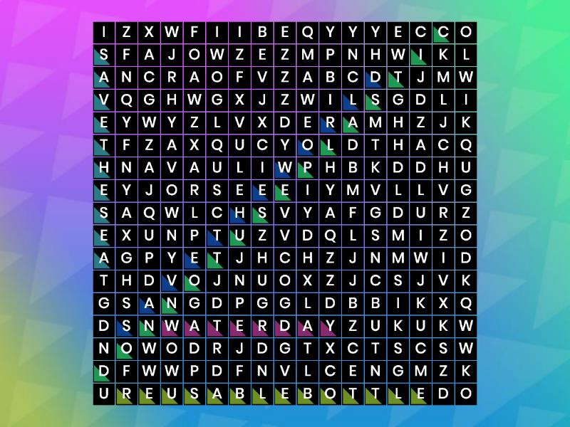 Water day word search - Wordsearch