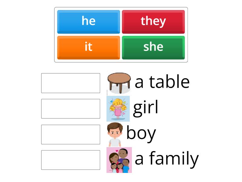 pronouns game - Match up