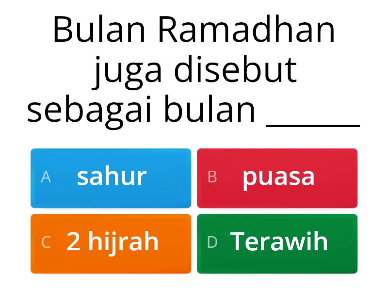 Sila Pilih Jawapan Yang Betul - Quiz