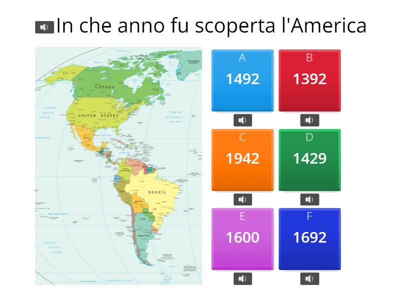 La Scoperta Dell'America - Quiz