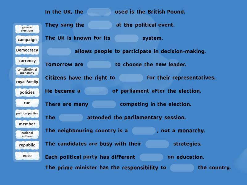 Gateway B1+ - Unit 9 - Vocabulary - Complete the sentence