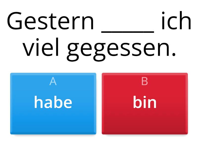 B 2 Beruf Perfekt Mit "haben" Oder "sein"? - Quiz