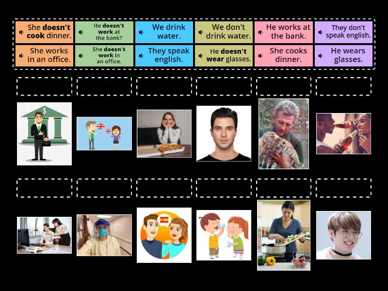 3A action verbs - Match up