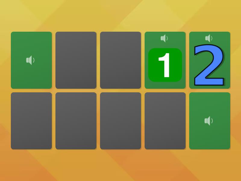 Numbers 1-5 sound - Matching pairs