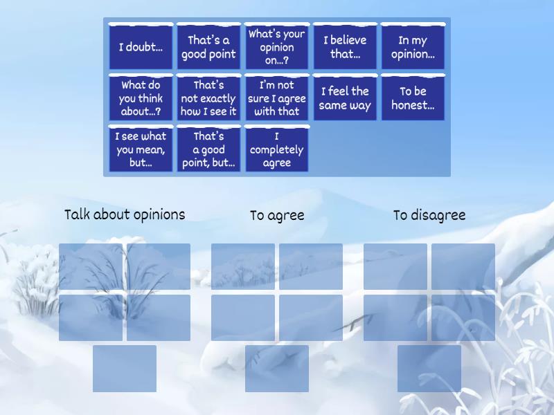 Phrases for discussion - Group sort