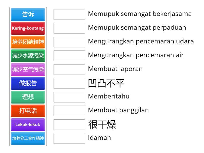 Kosa Kata 1 Tahap 2 Match Up