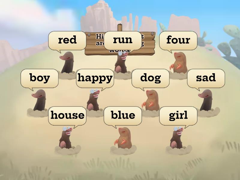 Adjective Whack-a-Mole - Whack-a-mole