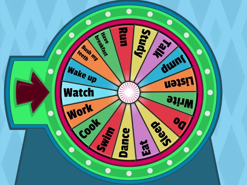 Simple Present Game - Spin the wheel
