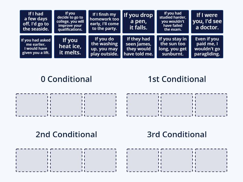 Conditionals Match Up - Group sort