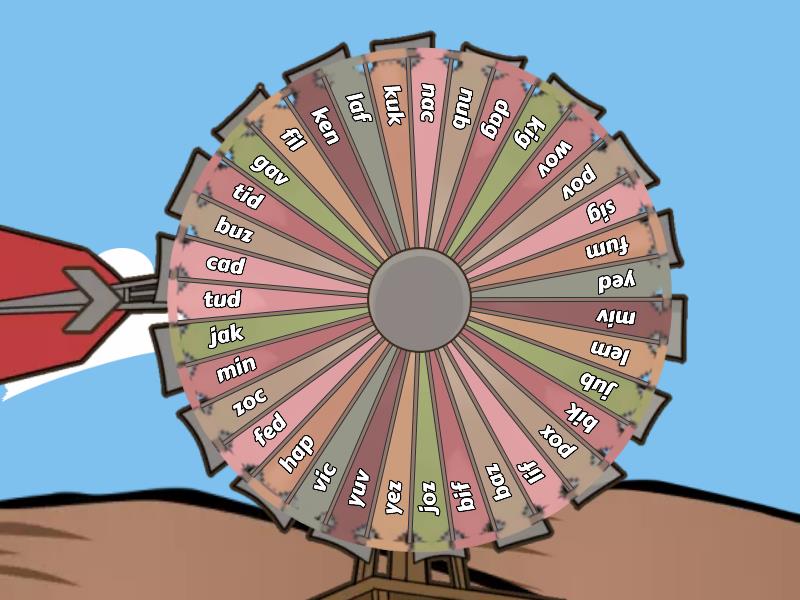 Cvc nonsense words spin the wheel