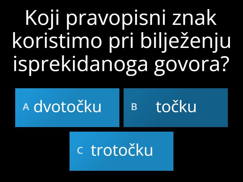 Pravopisni Znakovi - Kviz