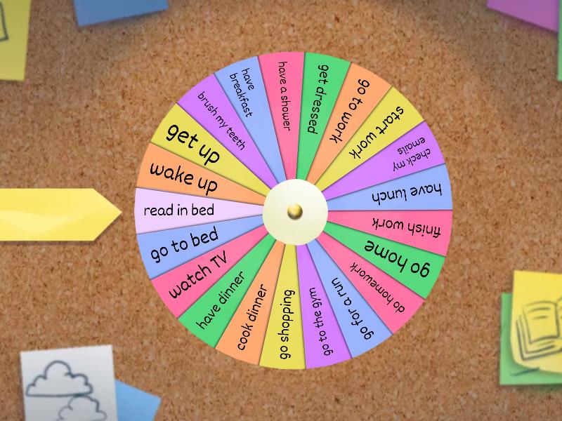 Daily Routine verbs - Random wheel