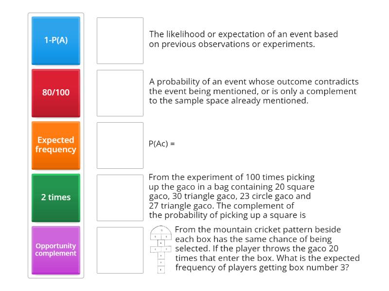 Probability - Match up