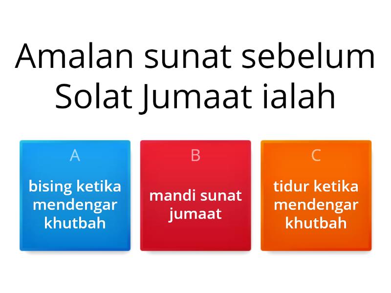 PEND.ISLAM TAHUN 5: JUMAAT PENUH BARAKAH - Quiz