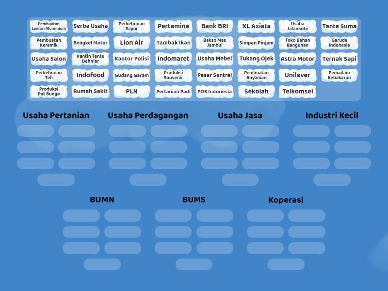 Contoh Usaha Ekonomi Group Sort