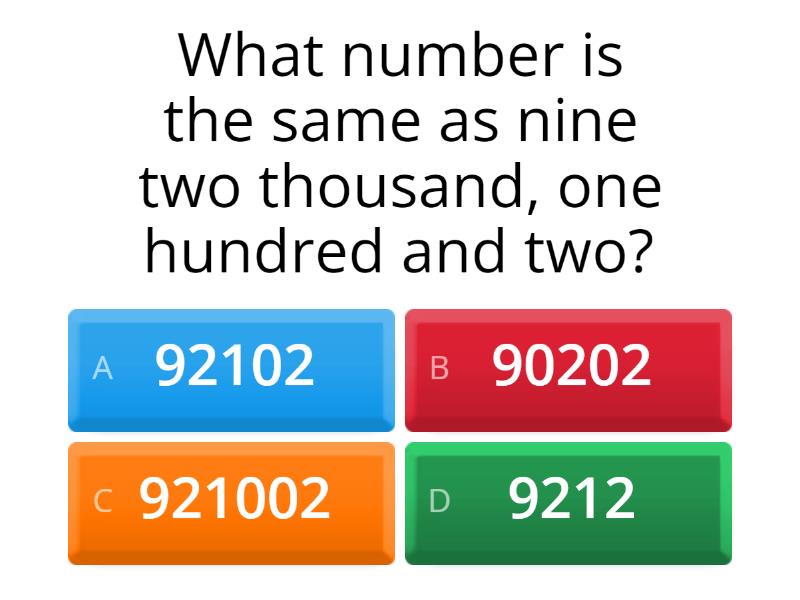 Place Value - Quiz