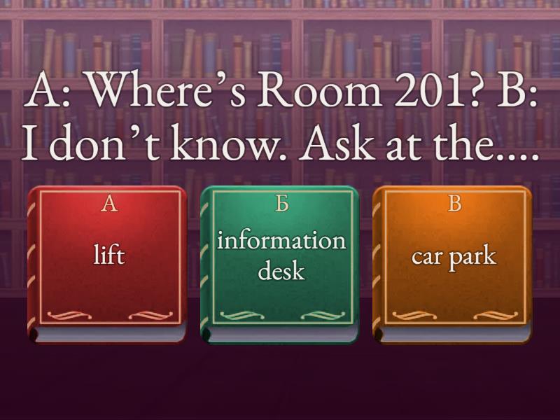 Directions places in town quiz