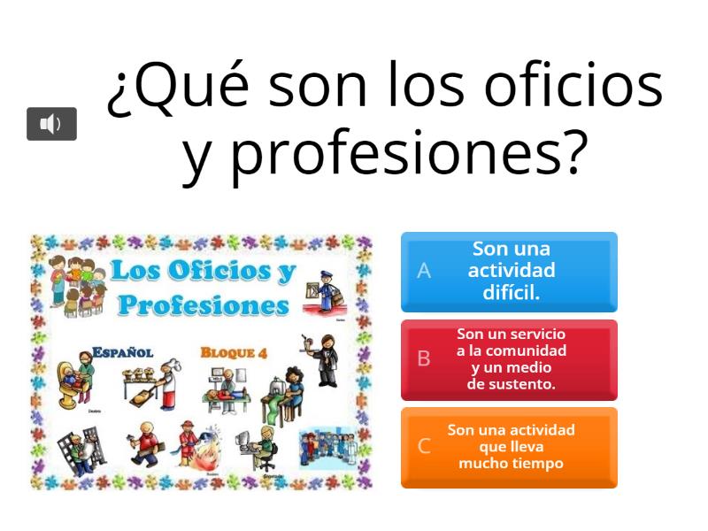 Oficios Y Profesiones - Cuestionario