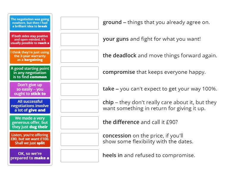 RM C1 4D Vocabulary - Match up
