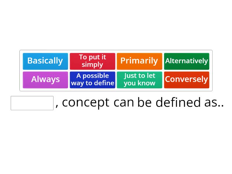 How To Introduce A Definition Complete The Sentence