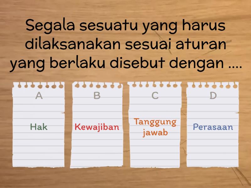 Hak Dan Kewajiban Anak - Quiz