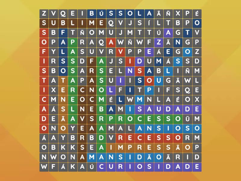Caça-palavras com S/SS - Wordsearch