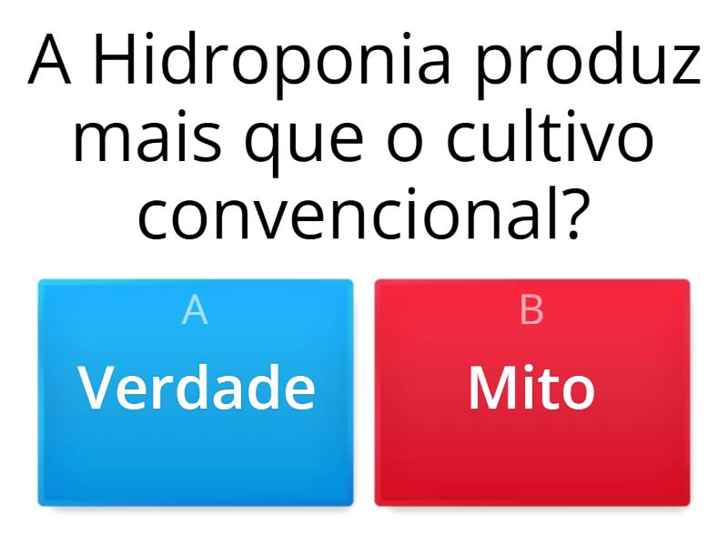 Hidroponia Mito Ou Verdade - Cuestionario