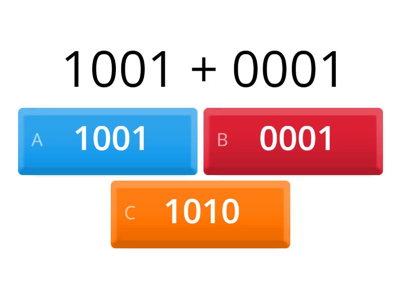 Binary addition calculations - Questionário