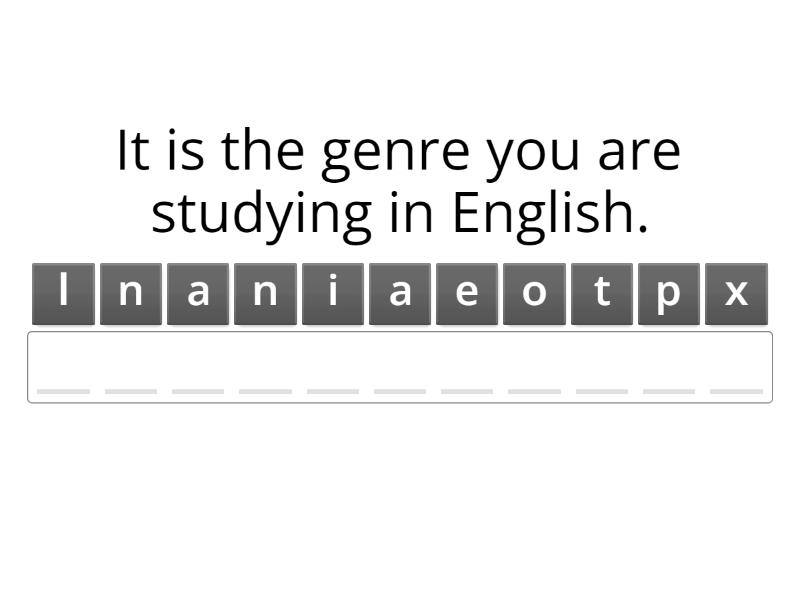 Year 5 Explanation Anagram