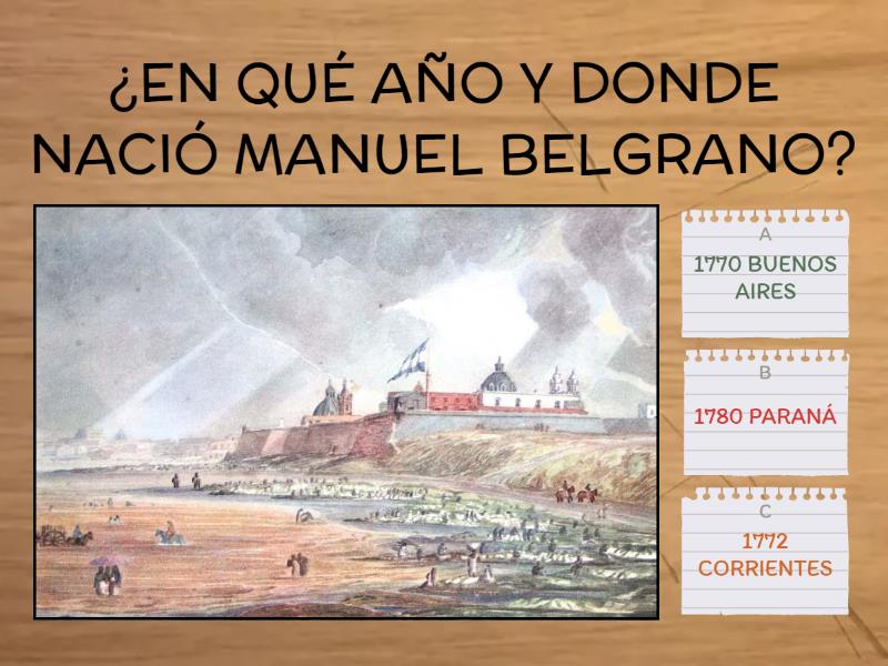 La Vida De Manuel Belgrano - Quiz