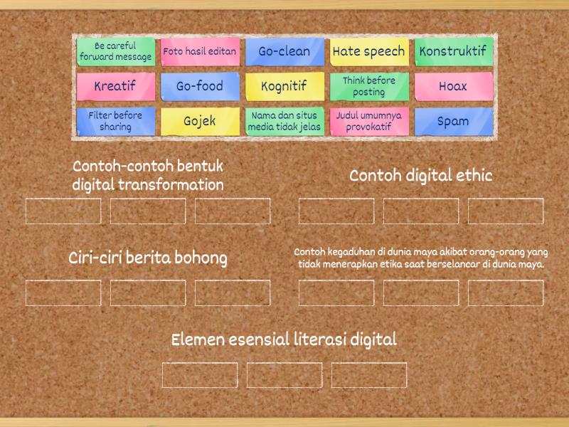KUIS MATERI LITERASI DIGITAL - Group sort