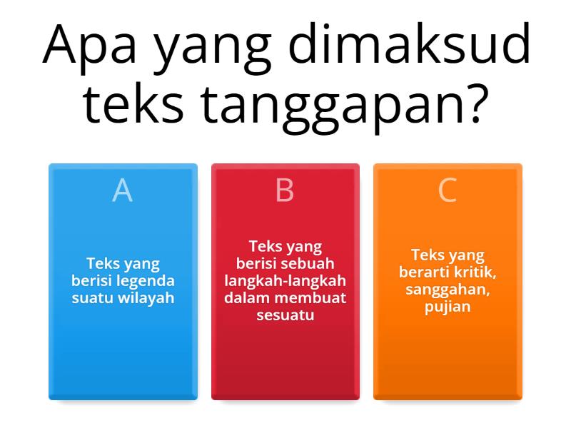 TES DIAGNOSTIK TEKS TANGGAPAN - Quiz