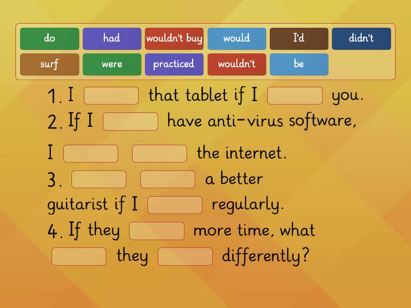 Grammar: The Unreal Conditional 1 - Palabra Perdida