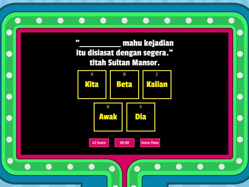 KATA NAMA GANTI DIRI - Gameshow Quiz