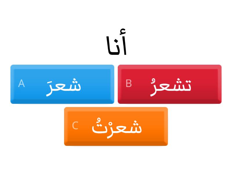الفِعل المَاضِ مع الضَّمير أنا - Quiz